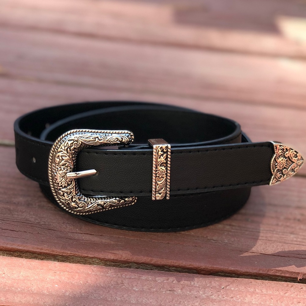 ▪️NEW Black Belt Buckle Western ▪️BEST SELLER 💥 - Picture 6 of 12